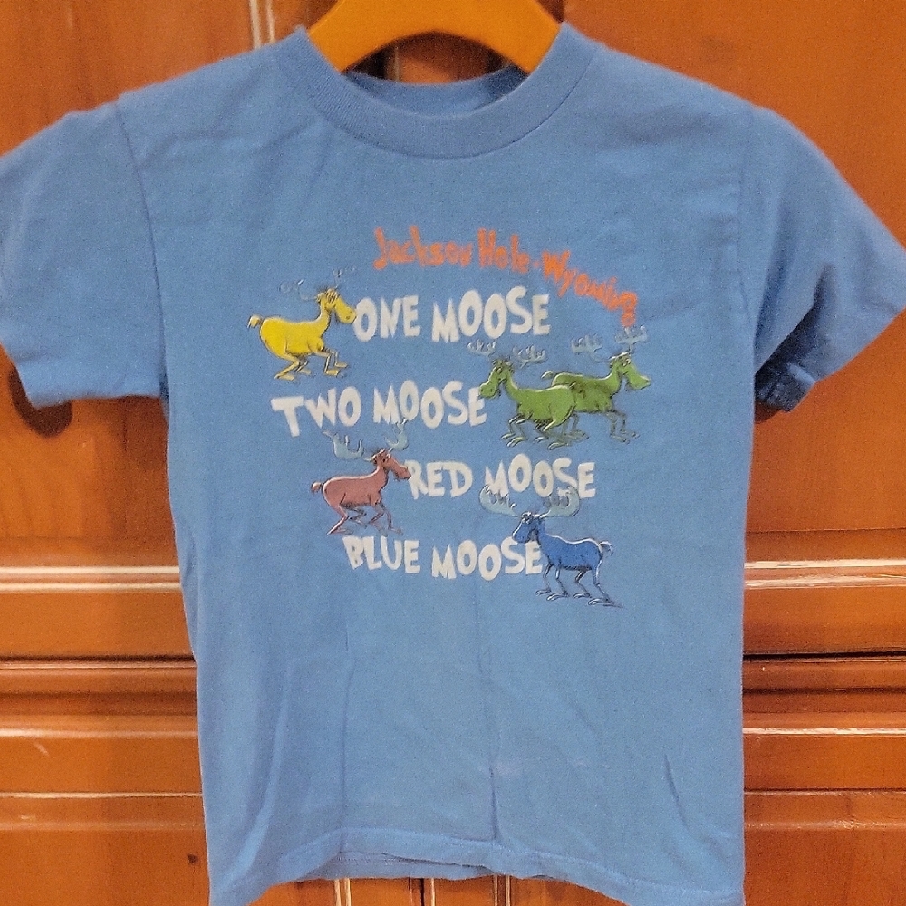 Kids Blue Moose Graphic T-Shirt